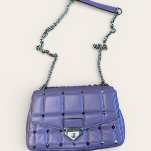 Michael Kors Lavender Quilted Studded Shoulder Bag | Chain Strap